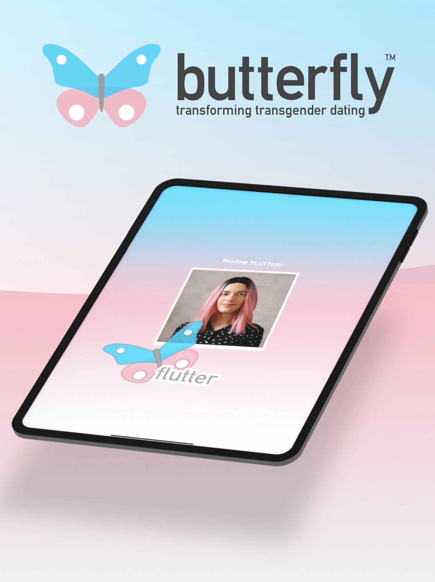 Butterfly su iPad mentre invia un Flutter per mostrare interesse