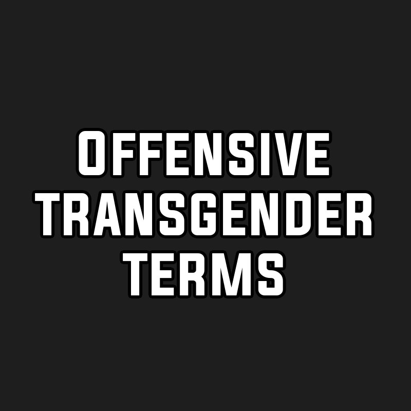 Offensive transgender terms